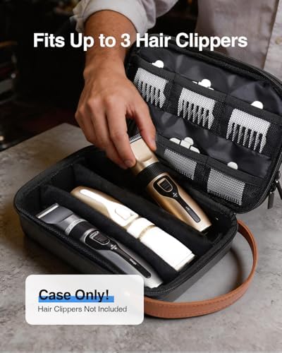 Luxtude Hair Clipper Case, Hard Barber Travel Cases for Trimmers, Guards