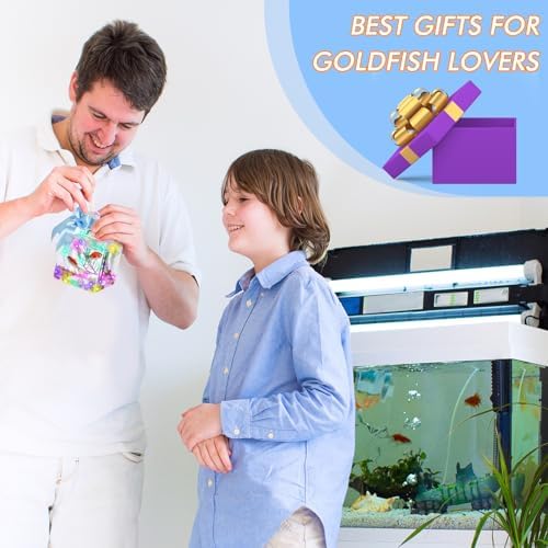 Domensi 20 Pcs 17oz LED Plastic Fish Bowls, Clear Shatterproof Glowing Vases with Ivy, Plastic Fish Tank Unbreakable Aquarium for Carnival Games, Party Home Decoration