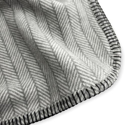 Preston II – THE Polar Fleece Throw, Super-Soft Recycled Polar Fleece Dog Blanket Couch Coat Sofa and Car Protecter for Small, Medium, Large Dogs - 40”x 50”, Dove Gray Herringbone, One Size