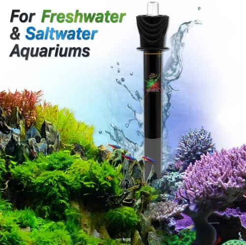 Glass Aquarium Heaters with Advanced LED Temperature Control System - for Fresh & Saltwater Aquariums (150 Watts / 25-50 Gallons)