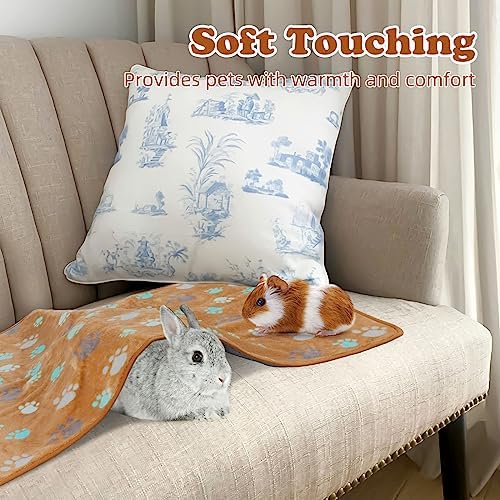 YUEPET Waterproof Guinea Pig Blankets 3 Pack, Fleece Cage Liners, L