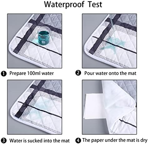 Rabbit Cage Liners, Guinea Pig Bedding Pads Bunny Cage mats Waterproof Reusable Washable Small Animals Cage Liner (2Pcs) (Large Size)