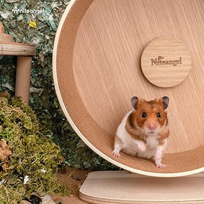 Niteangel Replacement Cork Running Track - Fits for Wooden Hamster Wheel Series | Acrylic Hamster Exercise Wheel w/Cork Track | Dark Cloud Hamster Wheel Series (Wooden Series, Medium)