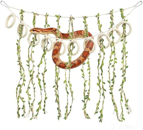 Ball Python Tank Accessories, Handcrafted Snakes Climbing Vines, Corn Snake Enrichment Toys, Suitable for Snakes, Ball Pythons, Chameleons