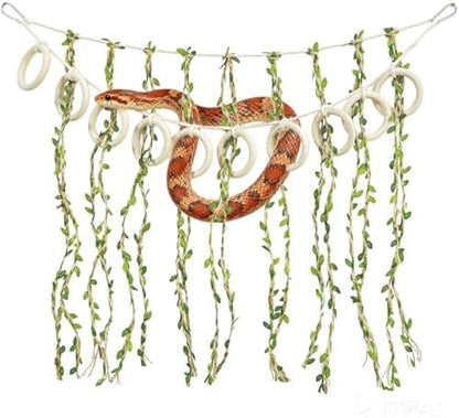 Ball Python Tank Accessories, Handcrafted Snakes Climbing Vines, Corn Snake Enrichment Toys, Suitable for Snakes, Ball Pythons, Chameleons