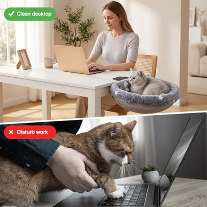 Cat Desk Bed, Adjustable Cat Desk Hammock, Cat Bed for Desk