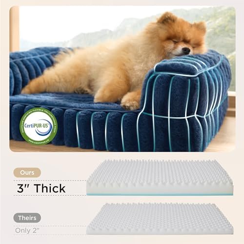 Bedsure ComfyFleece™ Memory Foam Orthopedic Dog Beds Medium Size Dog 30"
