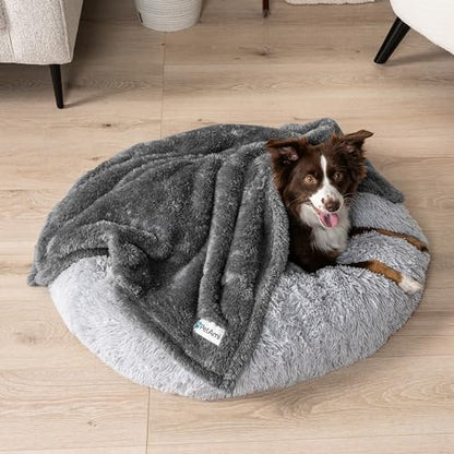 PetAmi Soft Plush Sherpa Dog Blanket for Pet Cat, Small 24x32, Grey