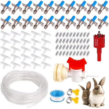 20Pcs Rabbit Nipple Drinker Automatic Watering System Kit