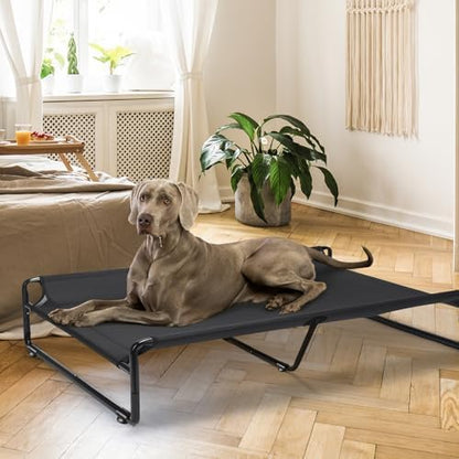 Veehoo Outdoor Elevated Dog Bed, Cooling Raised Dog Beds for Large Dogs