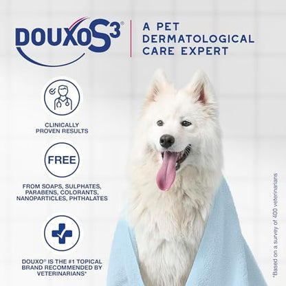 Douxo S3 Calm Dog Shampoo for Itchy Skin Relief, Dog Shampoo for Allergies and Itching, Soothes Itchy, Irritated or Allergic Skin For Dogs and Cats, 6.7 fl oz