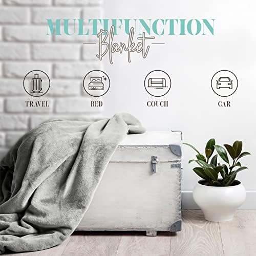 Elegant Comfort Reversible and Ultra-Plush Flannel Fleece Sherpa Throw- Lightweight Soft and Cozy- All Season Decorative Throw, Perfect for Lounging, 50 x 60 inches, Coral