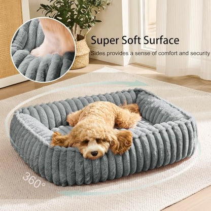 Small Dog Bed Calming Cat Bed for Indoor Cats 20’’x16’’Sage Grey