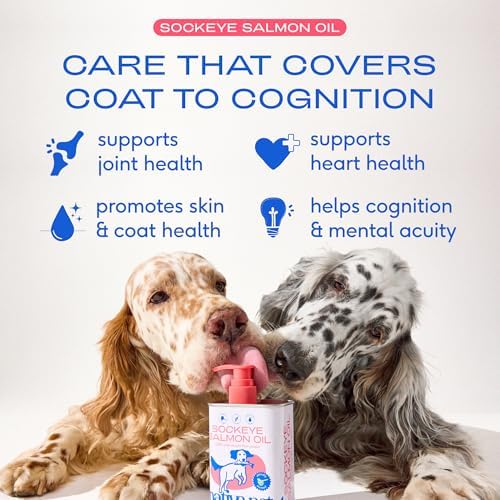 Native Pet Sockeye Salmon Oil for Dogs & Cats - Wild Alaskan Fish Oil for Dogs - Supports Strong Joints, Skin & Coat, Heart Health & Cognition - Single-Origin Pure Omega-3 EPA & DHA - 8oz