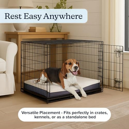 PETMAKER Orthopedic Pet Bed – 2-Layer Memory Foam Dog Bed with Removable Sherpa Cover – Comes with Additional Mattress Replacement Cover (Gray)
