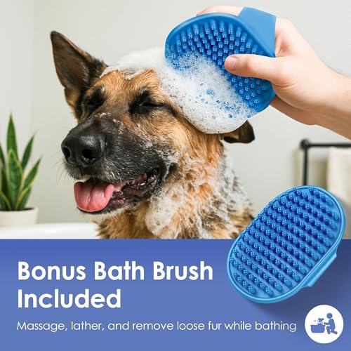 AKC Double-Sided Dog Grooming Brush, Bristle & Pin, Dogs & Cats