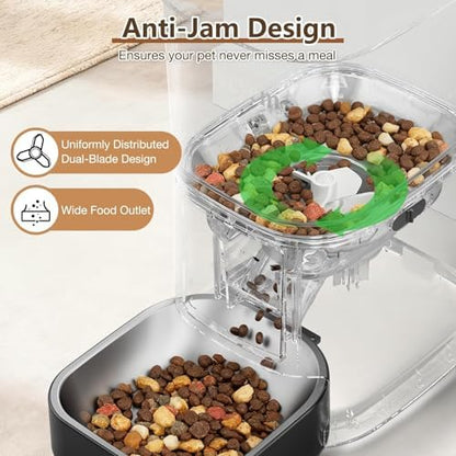 Automatic Cat Feeders with App Control, 5L/28 Cups Smart Pet Feeder
