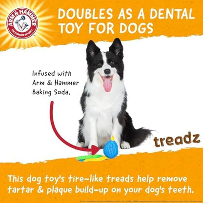 Arm & Hammer Super Treadz Baking Soda Dental Dog Chew Toy, Large, Rooster
