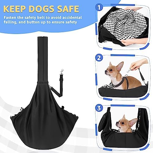 SlowTon Dog Carrier Sling - Thick Padded Shoulder Strap Adjustable, DB, M