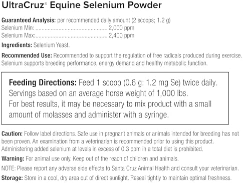 UltraCruz - sc-363248 Equine Selenium Yeast Supplement for Horses, 1 lb, Powder (226 Day Supply)