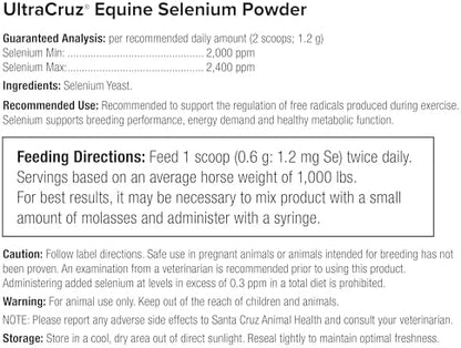 UltraCruz - sc-363248 Equine Selenium Yeast Supplement for Horses, 1 lb, Powder (226 Day Supply)