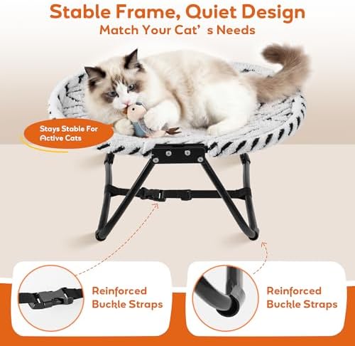 Foldable Pet Cot - No-Assembly Raised Bed for Cats & Small Dogs