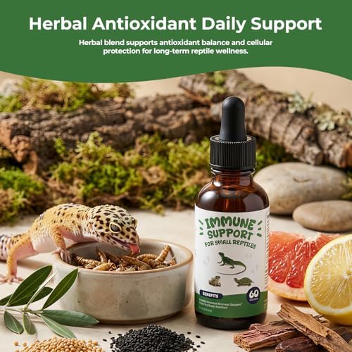 Herbal Reptile Supplement for Geckos & Lizards, Immune & Digestive Drops