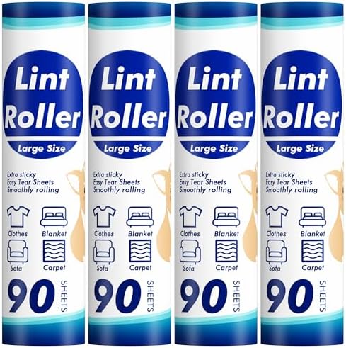 Large Lint Roller Refill, 9.45'' Extra Width, 360 Sheets