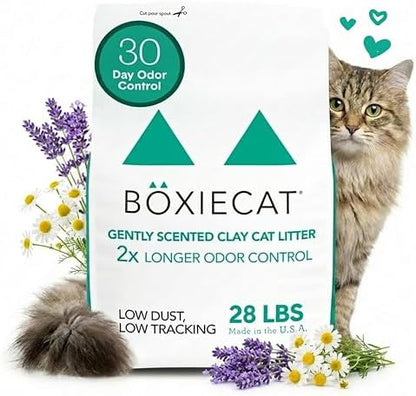 Boxie Premium Scented Clumping Cat Litter 30+ Day Odor Control 28 lb