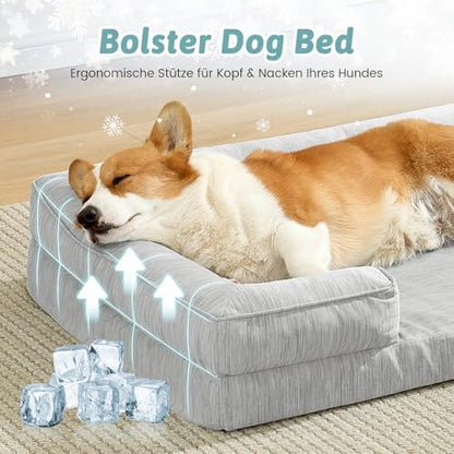 COZY KISS Orthopedic Dog Cooling Bed for Large Sized Dogs, 36x27 inch