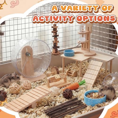 40 Pcs Hamster Cage Accessories Exercise Wheel,Interactive Style