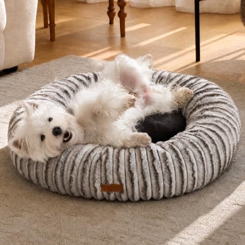 FUKUMARU Dog Bed, 30" Orthopedic Dog Beds for Medium Dogs, Donut Cat Beds