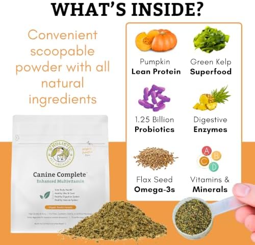 Organic Dog Vitamins with Organic Pumpkin Protein, 4 Lb, 180 Scoops