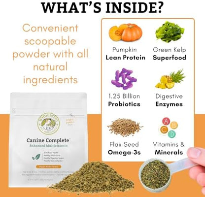 Organic Dog Vitamins with Organic Pumpkin Protein, 4 Lb, 180 Scoops