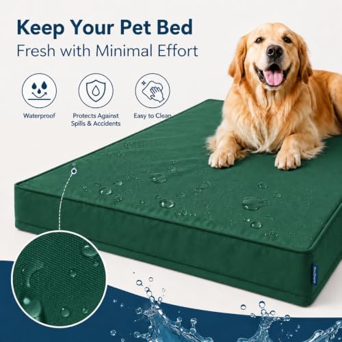 WNPETHOME Outdoor Waterproof Dog Bed Large Sized, Washable Creat Pad 54"
