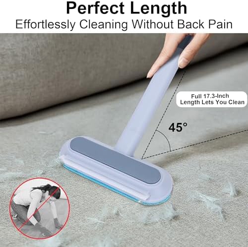 Pet Hair Remover for Furniture-17.3" Reusable Lint Brush for Dog & Cat Hair