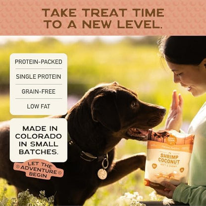Smart Cookie Healthy Soft Dog Treats - Shrimp & Coconut - Grain Free Limited Ingredient Training Treats for Dogs with Sensitive Stomach & Allergies, Natural Novel Protein, Made in the USA (5oz.)