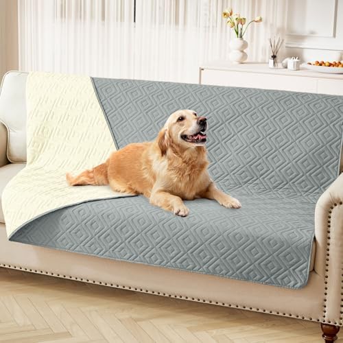 hyha Waterproof Reversible Dog Blanket, Pet Blanket for Sofa Couch