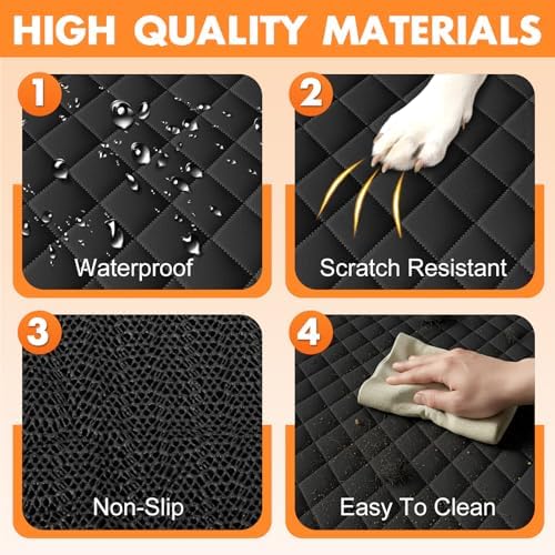 NECKORY Dog Car Seat Cover for Back Seat, Fits Cars/SUVs/Trucks, M-Black