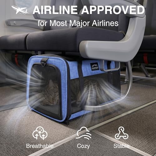 Cat Carrier, Soft Sided Airline Approved Dog Carrier for Small Dogs & Cats