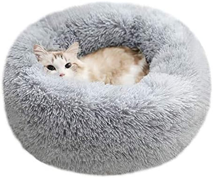 Dog Bed for Small Dogs & Cats, 24 Inch Medium Fluffy Washable Donut Bed