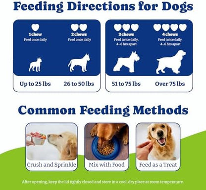 Flea & Tick Prevention for Dogs Chewables,Dog Immune Support Supplement