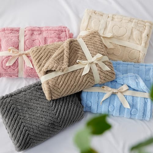 Bedsure Ultra Soft Dog Blankets for Large Dogs 300GSM Fleece, 40x50 White