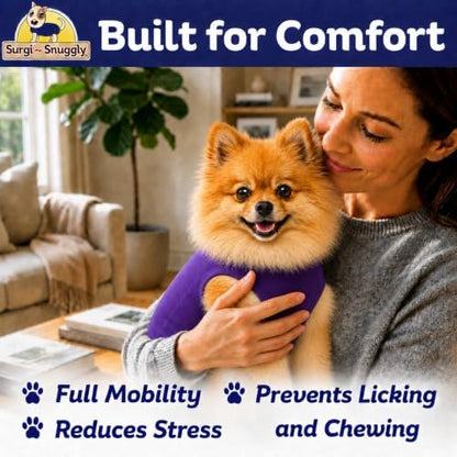 Surgi Snuggly Dog Surgery Recovery Suit, Cone Alternative, Spay/Neuter ML