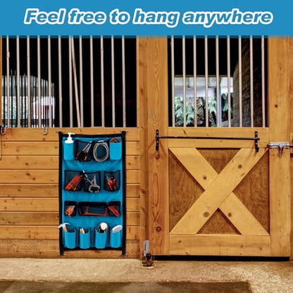 Riakrum 2 Pcs Horse Trailer Grooming Bag, Purple Blue, 39 x 23 Inch