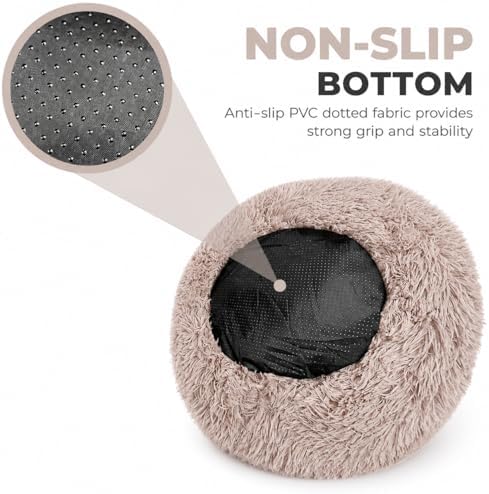 Whiskers & Friends Cat Beds for Indoor Cats & Small Dog, Fluffy Cat Bed