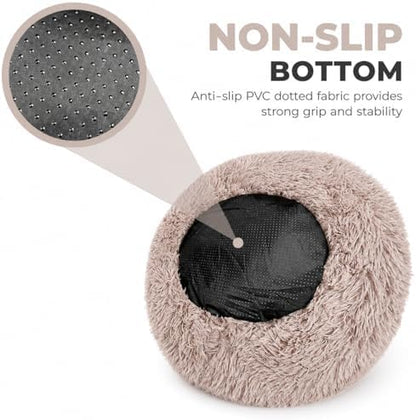Whiskers & Friends Cat Beds for Indoor Cats & Small Dog, Fluffy Cat Bed