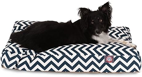 Majestic Pet Rectangular Dog Bed, Medium, 36x29x4 in, Washable, Gray