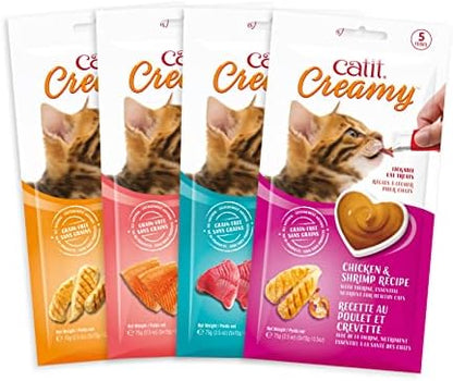 Catit Creamy Lickable Cat Treat, Salmon, 5 Pack