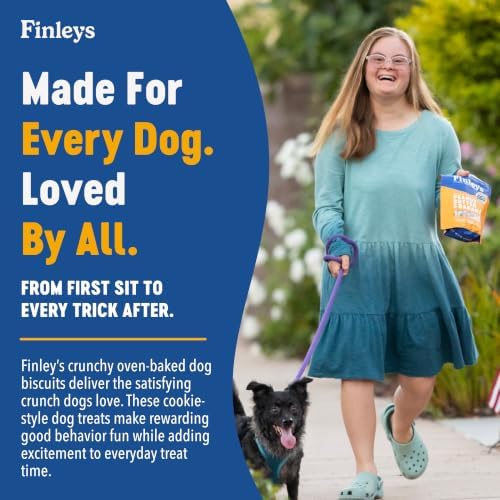 Finley's Crunchy Dog Biscuits, Peanut Butter Banana, 12oz, 6 Pack